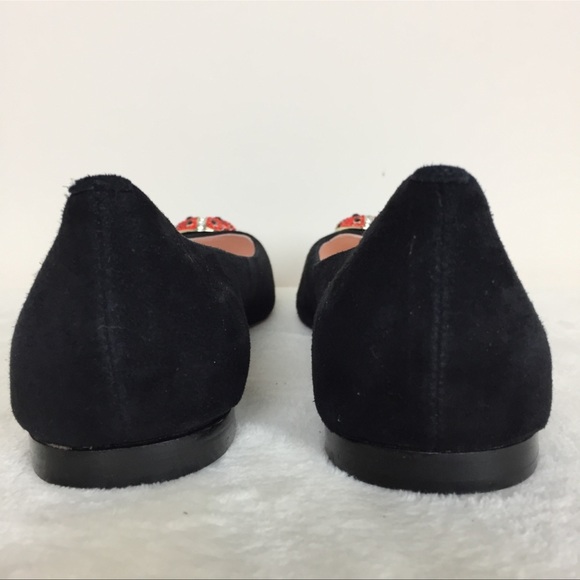 Kate Spade Wendy Ladybug Suede Skimmer Flats Shoes - Picture 4 of 4